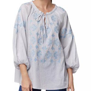 Gerard Darel Darel Esther Printed Blouse in Blue, Size Medium